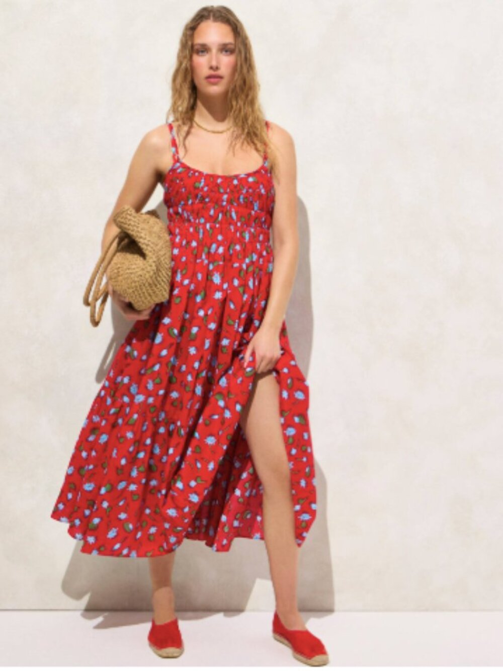 J. Crew Tiered Maxi Dress Brushed Daisy Print Organic Cotton Voile Corset Back